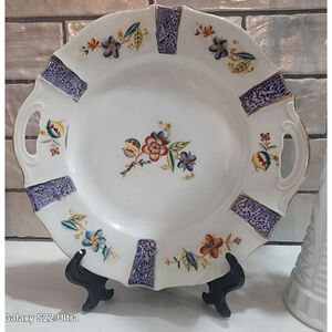 Bavaria White & Blue Floral Serveware Plate, 10".